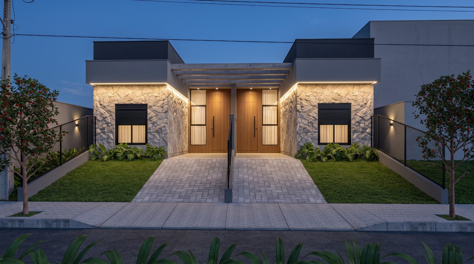 casas novas com 73,40m²